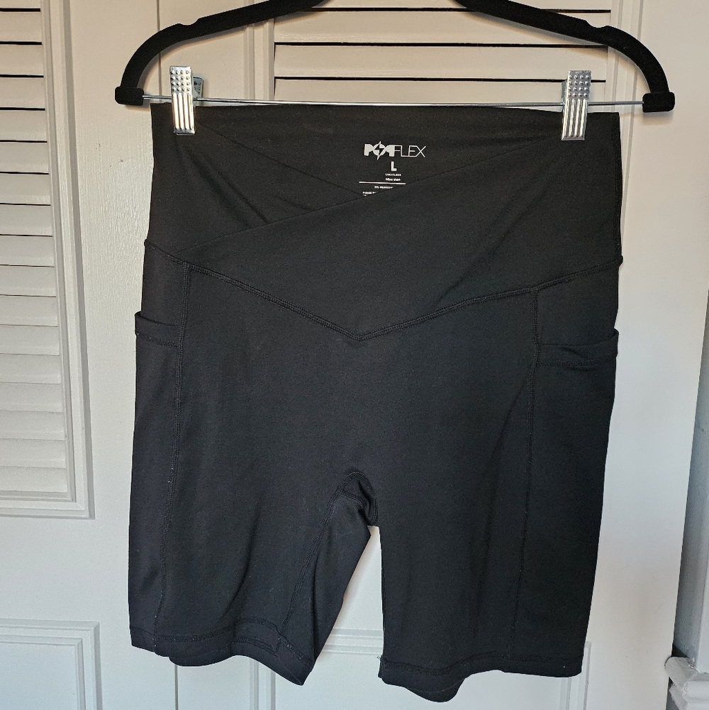 POPFLEX Black Bike Shorts